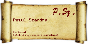 Petul Szandra névjegykártya